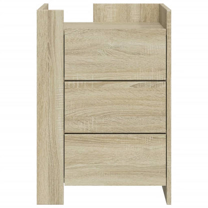 Mesita De Noche Madera De Ingeniería Roble Sonoma 45x50x65 Cm_2