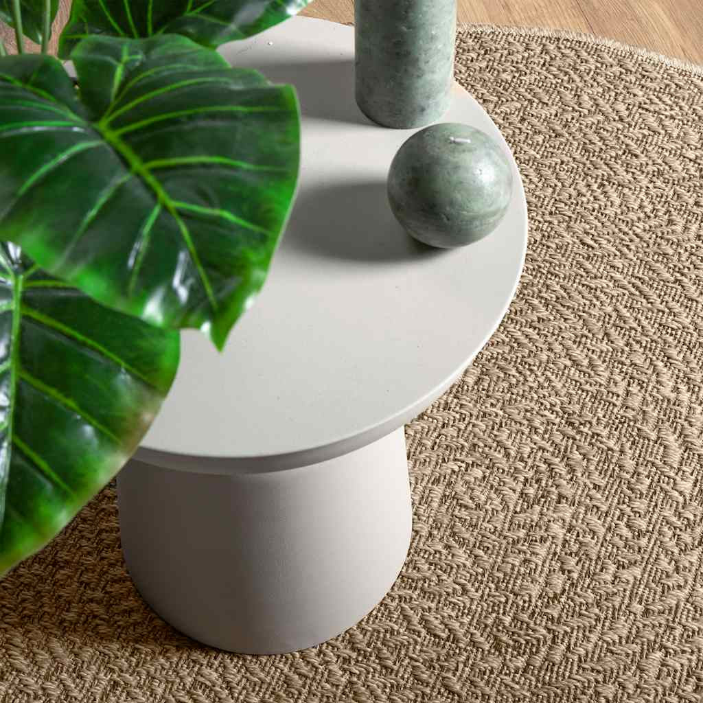 Vidaxl Alfombra Zizur Aspecto Yute Interior/exterior Beige Ø 90 Cm_1