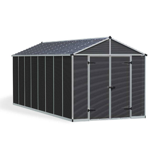 Telheiro de jardim Rubicon 237x602 cm Canopia cinzento escuro