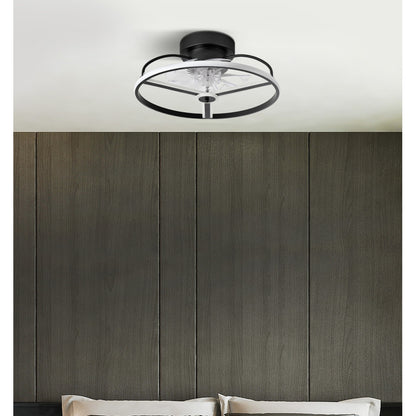 Ventilador 60w Dc Bora Negro 8 Aspas Transp. 18x50x50cm 6vel. 3 Colores C/remoto, Mem., Timer, Reg. Intensidad 5100lm_2