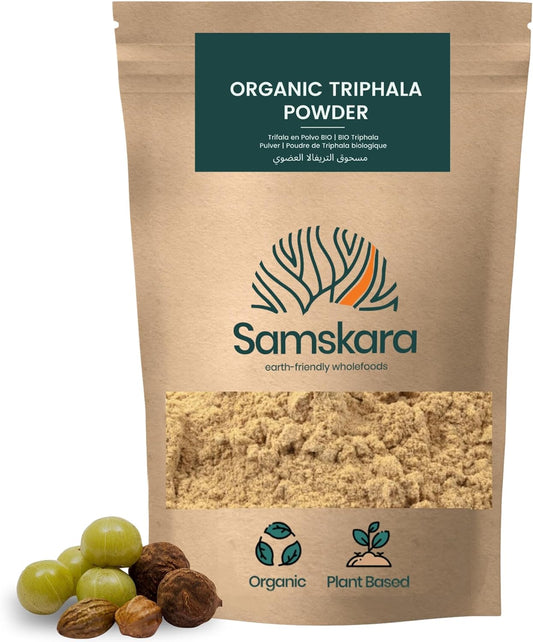 Triphala En Polvo Bio - 250g | Superalimento Ecológico Vegano Para Batidos, Smoothies Y Zumos, Sin Azúcares Añadidos_0