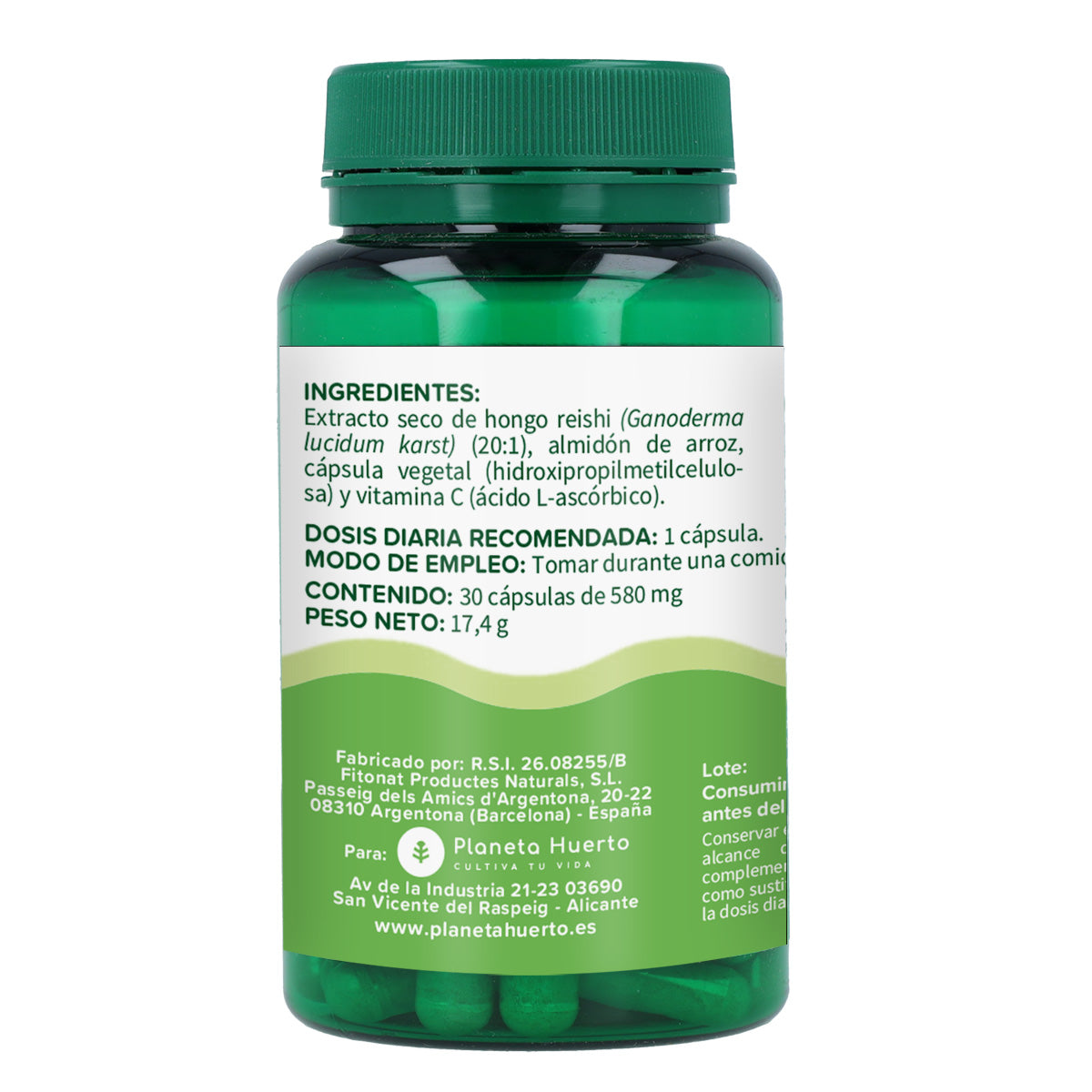 Reishi Planeta Huerto 30 cápsulas vegetais