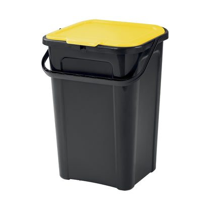 Cubo De Basura 44l cover Line Con Base Negra + Mango Ámbar_0