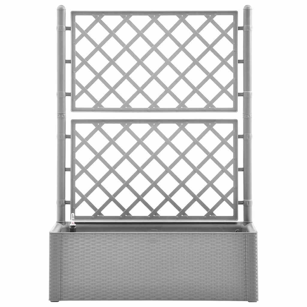Arriate Con Enrejado Y Sistema De Riego Automático Gris_2