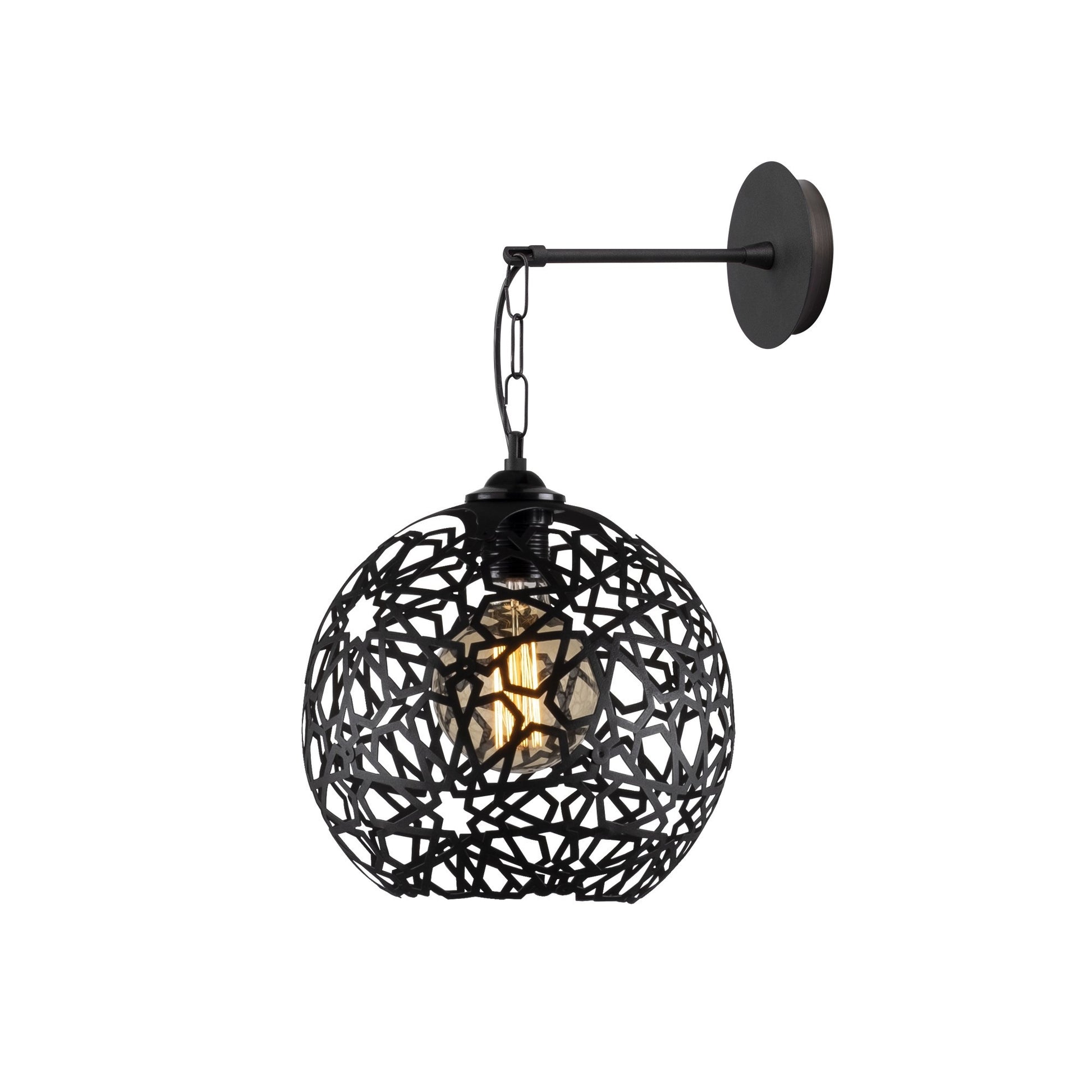 Aplique De Pared, Metal , Negro, 25x30x35, Casquillo E 27 Max 40 W_3