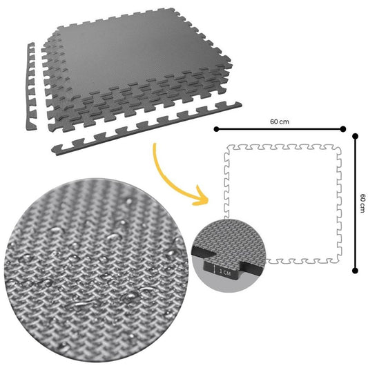 Tatami Puzzle 1cm 60x60cm – Pack 4 Uds (t60-4) Gris_0