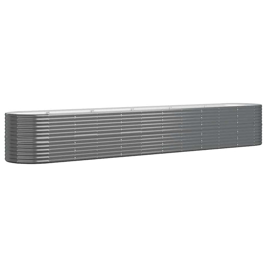 Jardinera Arriate Acero Galvanizado Antracita 440x80x68 Cm_0
