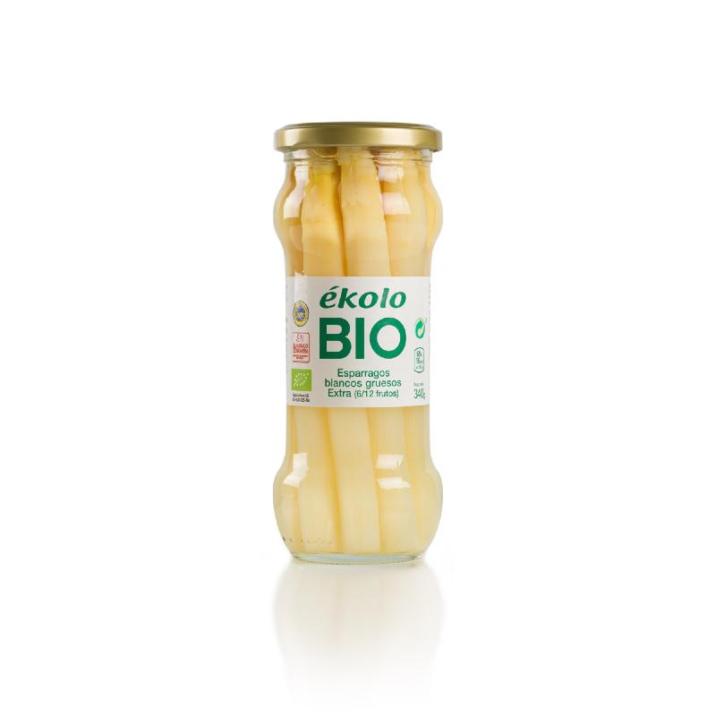 Espargos brancos biológicos 6/12 frutos grossos 340 g