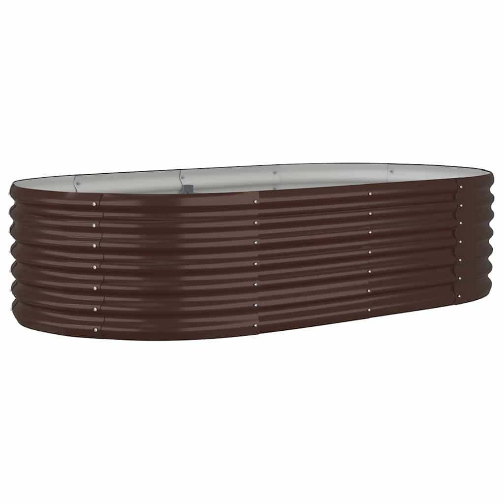 Jardinera Arriate Acero Galvanizado Marrón 152x80x36 Cm_0