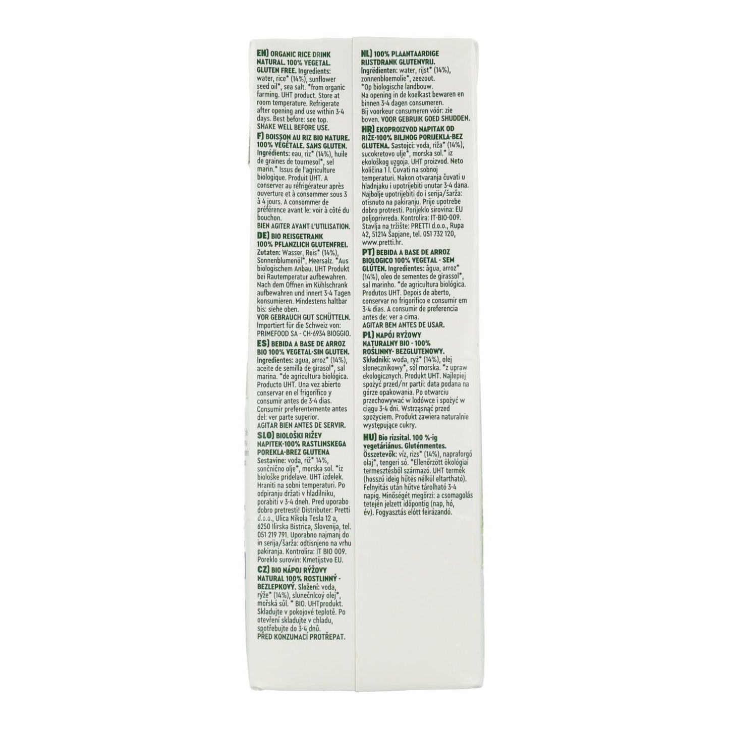 Embalagem de 10 Vitariz Bebida de Arroz 1 L