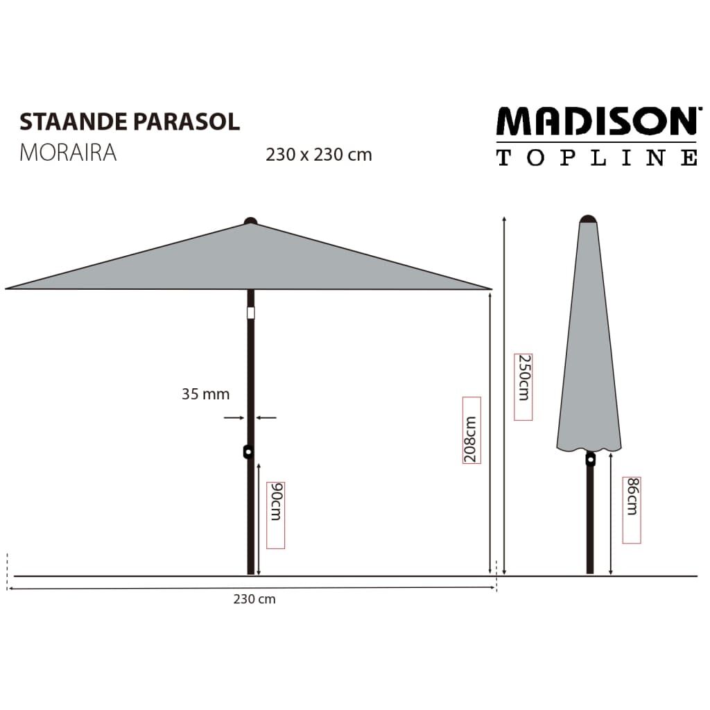 Madison Sombrilla De Jardín Moraira Taupe 230x230 Cm_2