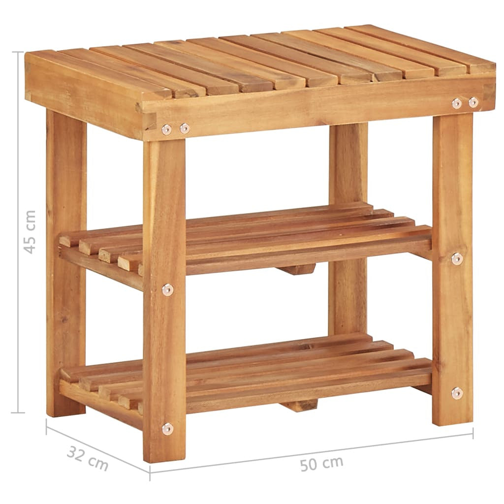 Vidaxl Estantería De Zapatos De Madera Maciza De Acacia 50x32x45 Cm_2