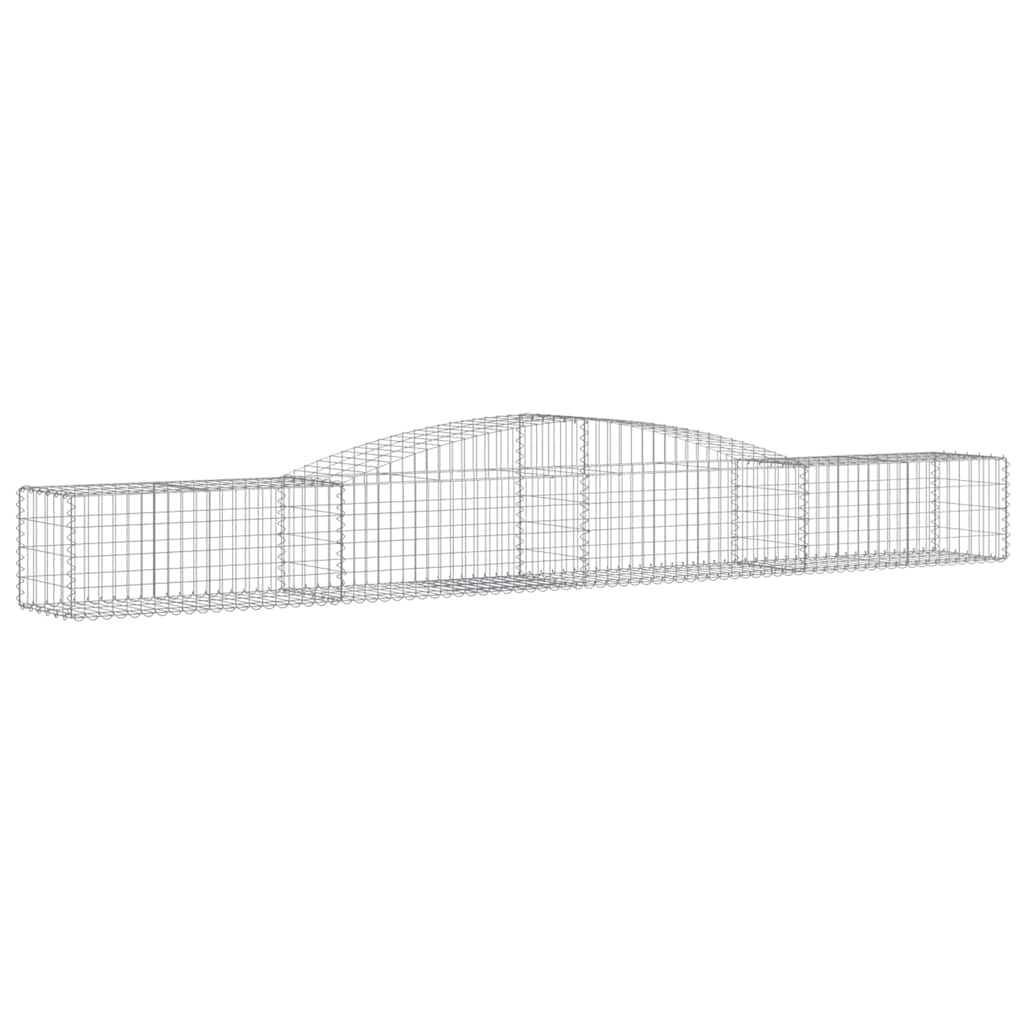Cestas De Gaviones 2 Uds Forma De Arco Hierro 400x50x40/60 Cm_2