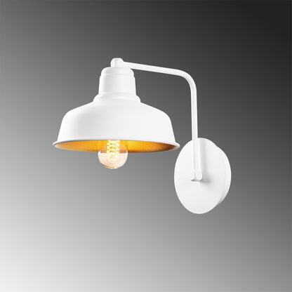 Aplique De Pared, Metal , Blanco, 19x27x24, Casquillo E 27 Max 40 W_3