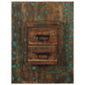 Mesa de cabeceira Multicolor 60x32x80 Cm Madeira maciça reciclada