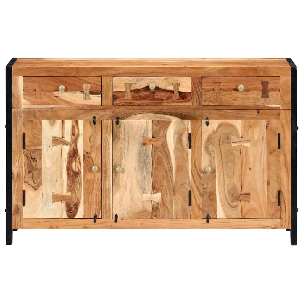 Aparador De Madera Maciza De Acacia 120x35x75 Cm_1