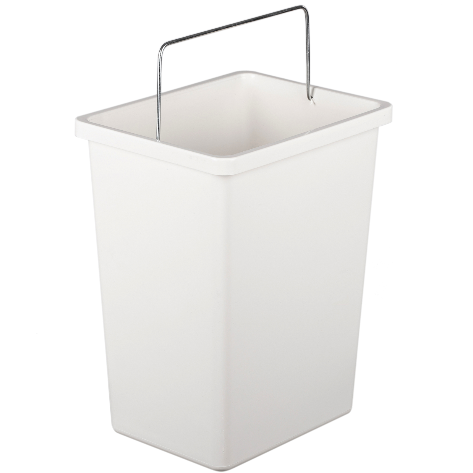 Cubo De Basura De Plástico Blanco Para Reciclaje_0