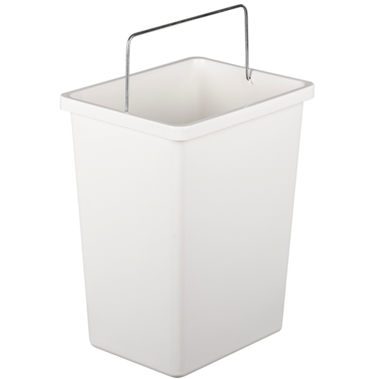 Cubo De Basura De Plástico Blanco Para Reciclaje_0