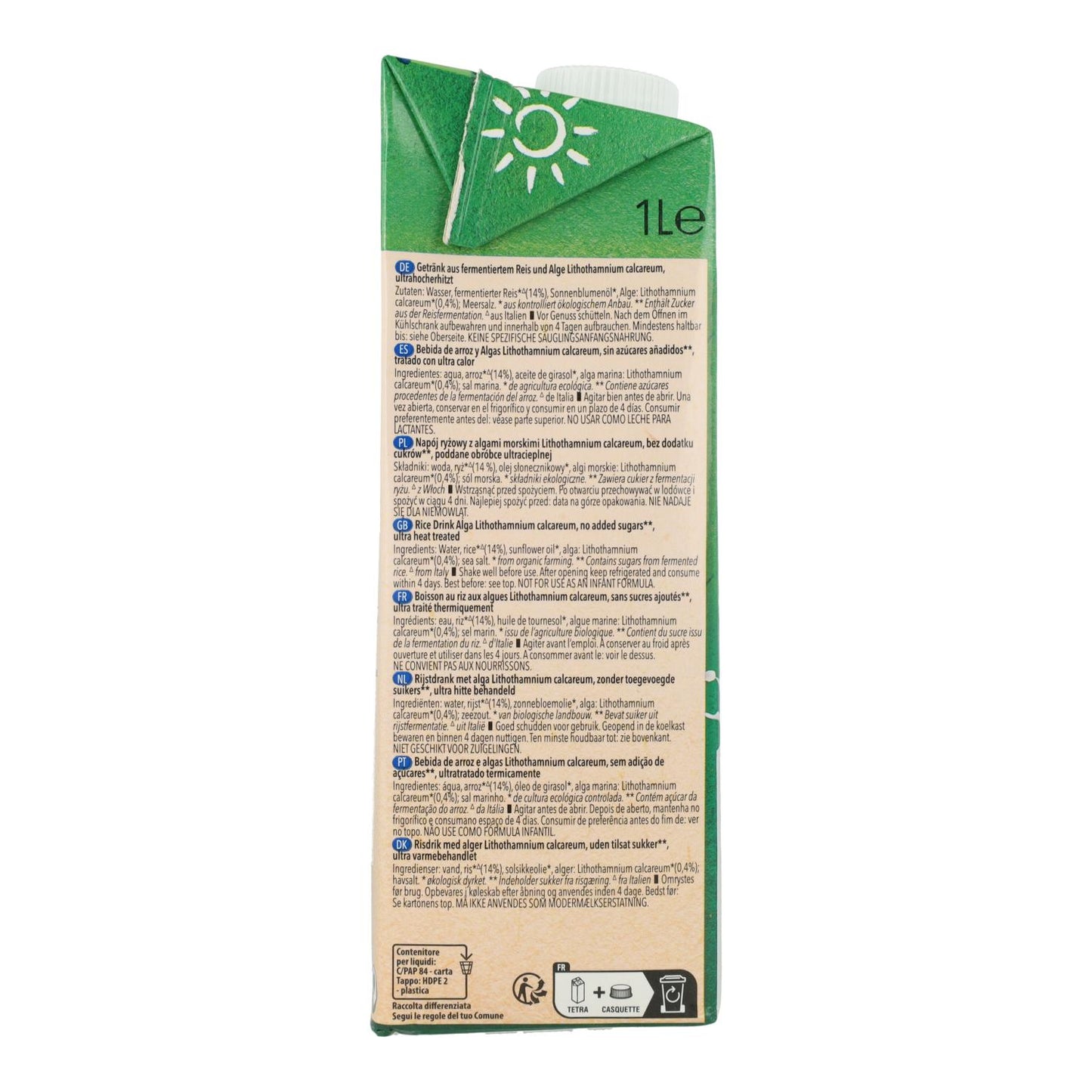 Bebida Orgânica de Arroz com Algas Marinhas Natumi 1 L