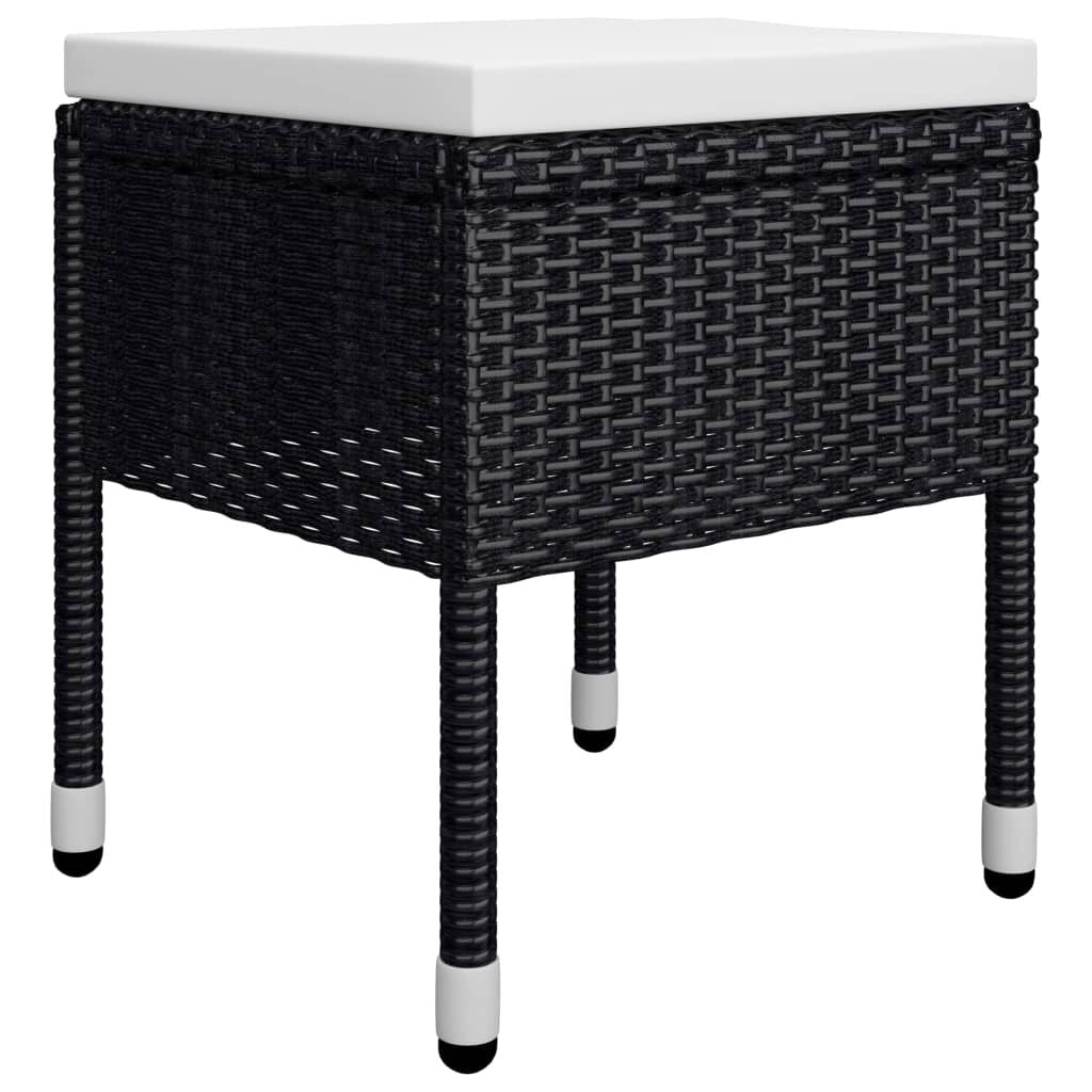 Vidaxl Juego De Comedor De Jardín De 7 Piezas Negro_4