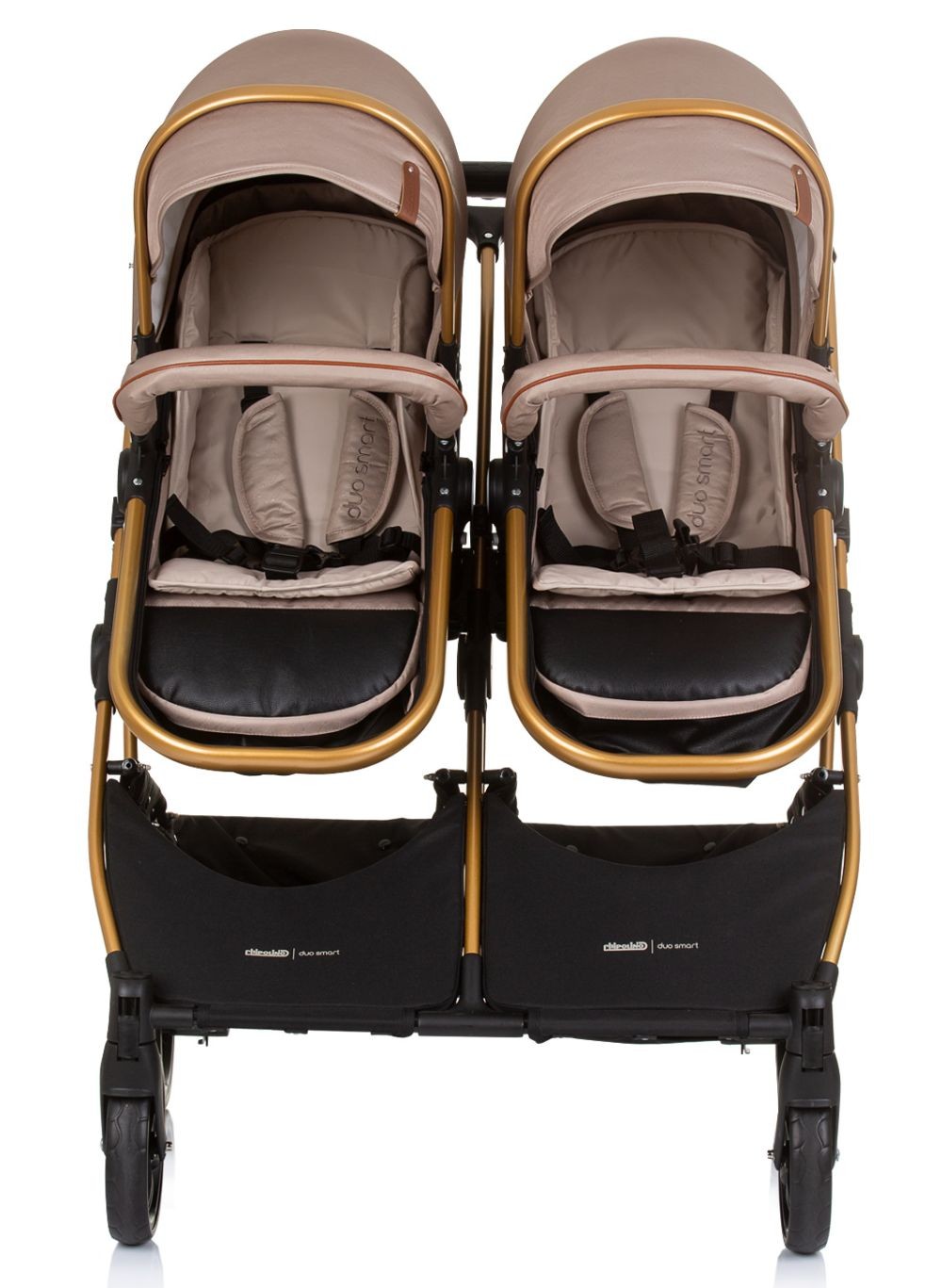 Carrito De Bebé Gemelar Dúo Smart Con 1 Grupo 0+ Golden Beige_3
