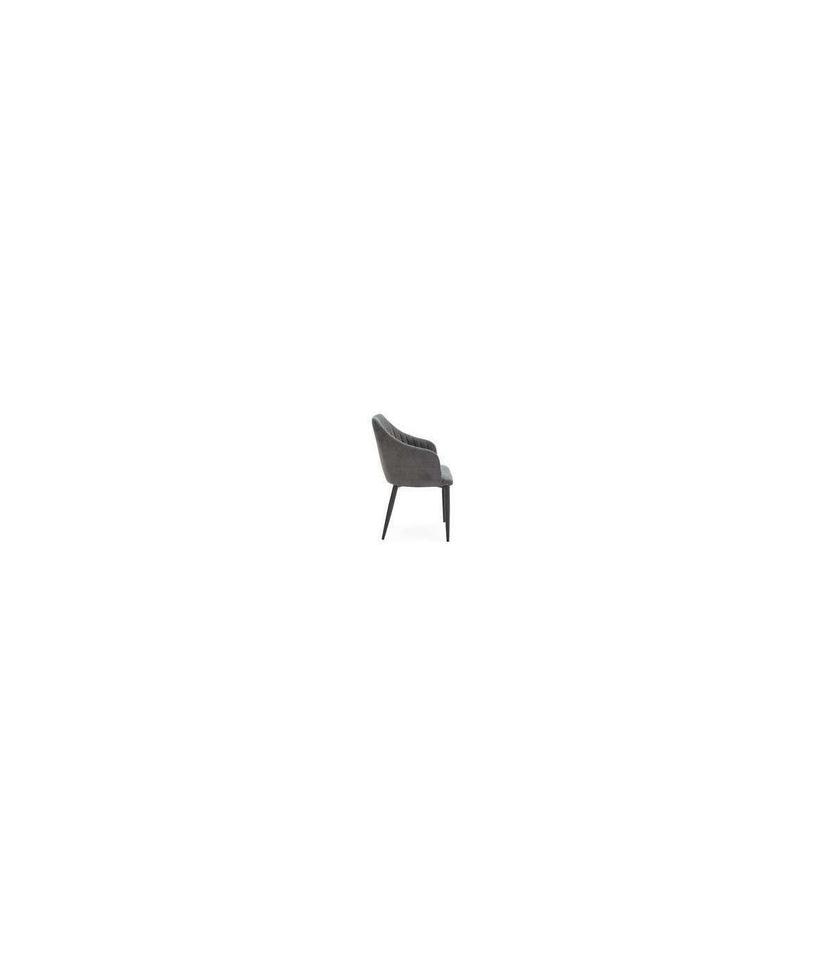 Pack De 2 Sillones Para Comedor Marc Tapizado Textil Negro, 88cm(alto) 55cm(ancho) 57cm(fondo)_2