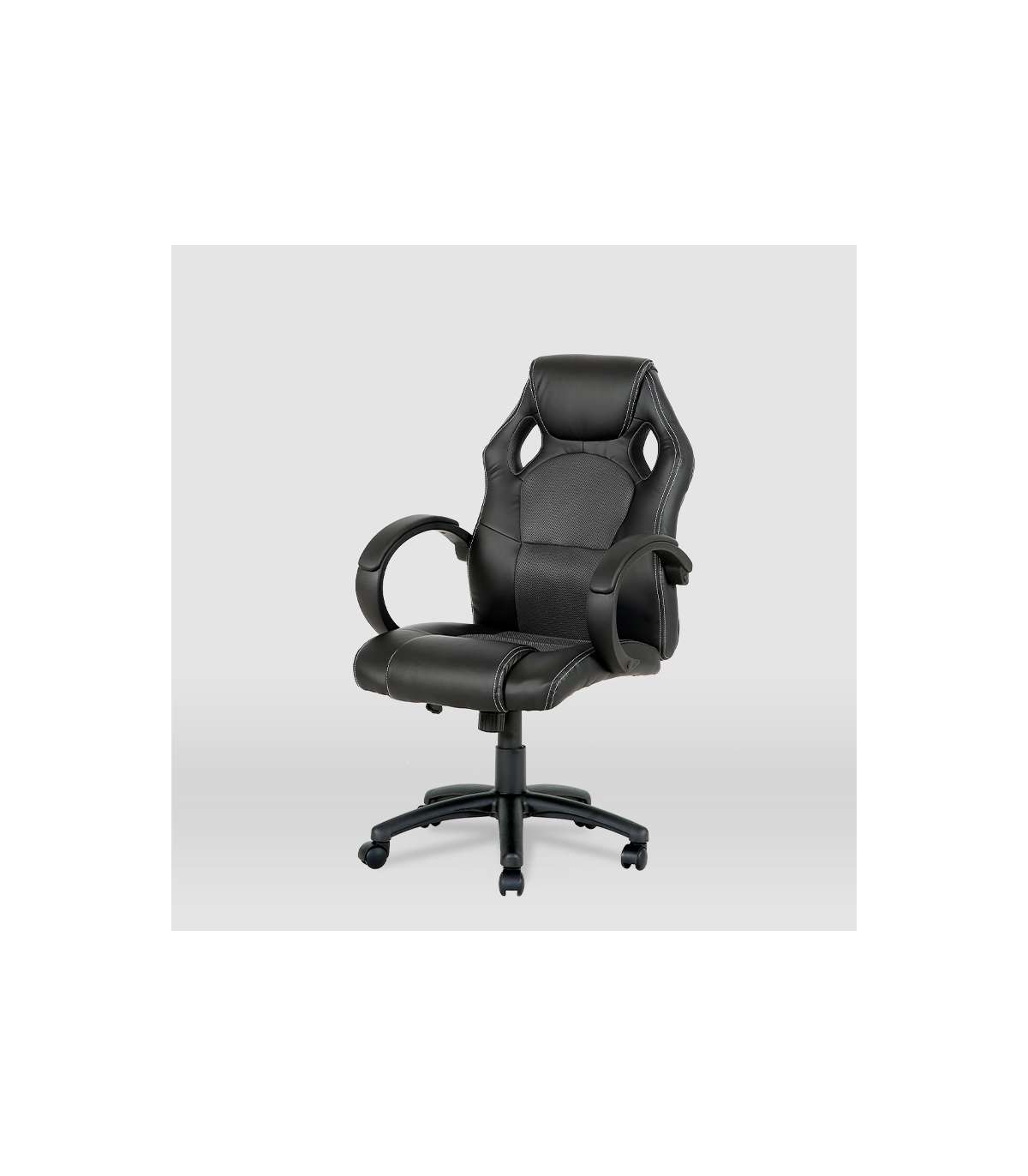 Silla Gaming Olimpia Tapizada En Piel Sintética Negro, 118/127cm(alto) 64.5cm(ancho) 71cm_1