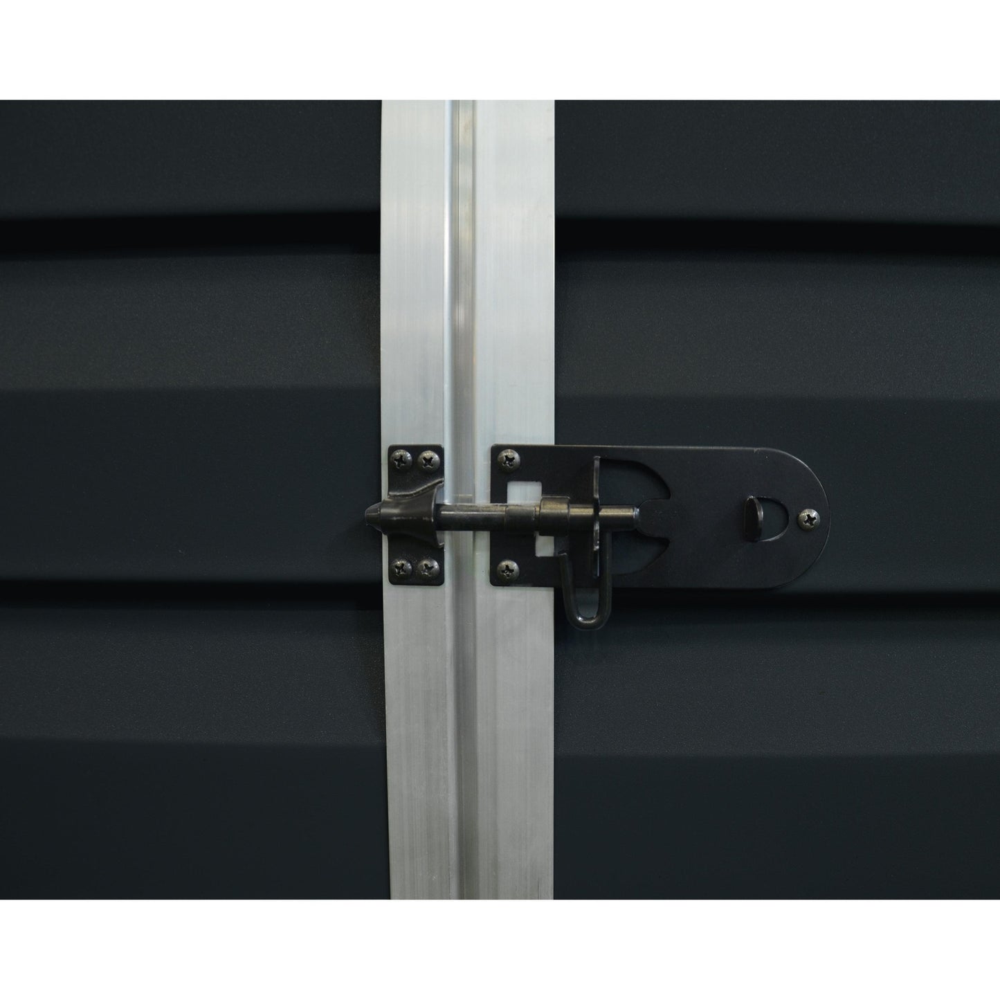 Telheiro de jardim com claraboia 176x120x203 cm cinzento escuro 