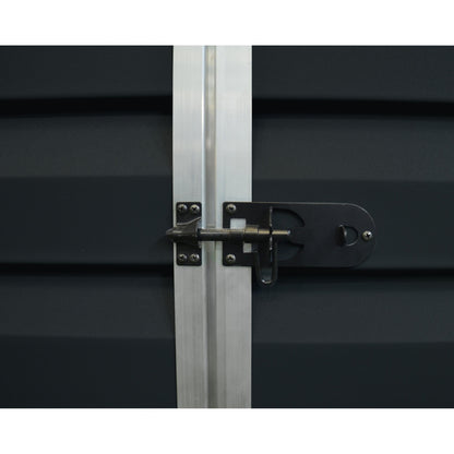 Telheiro de jardim com claraboia 303x185x217 cm cinzento escuro 