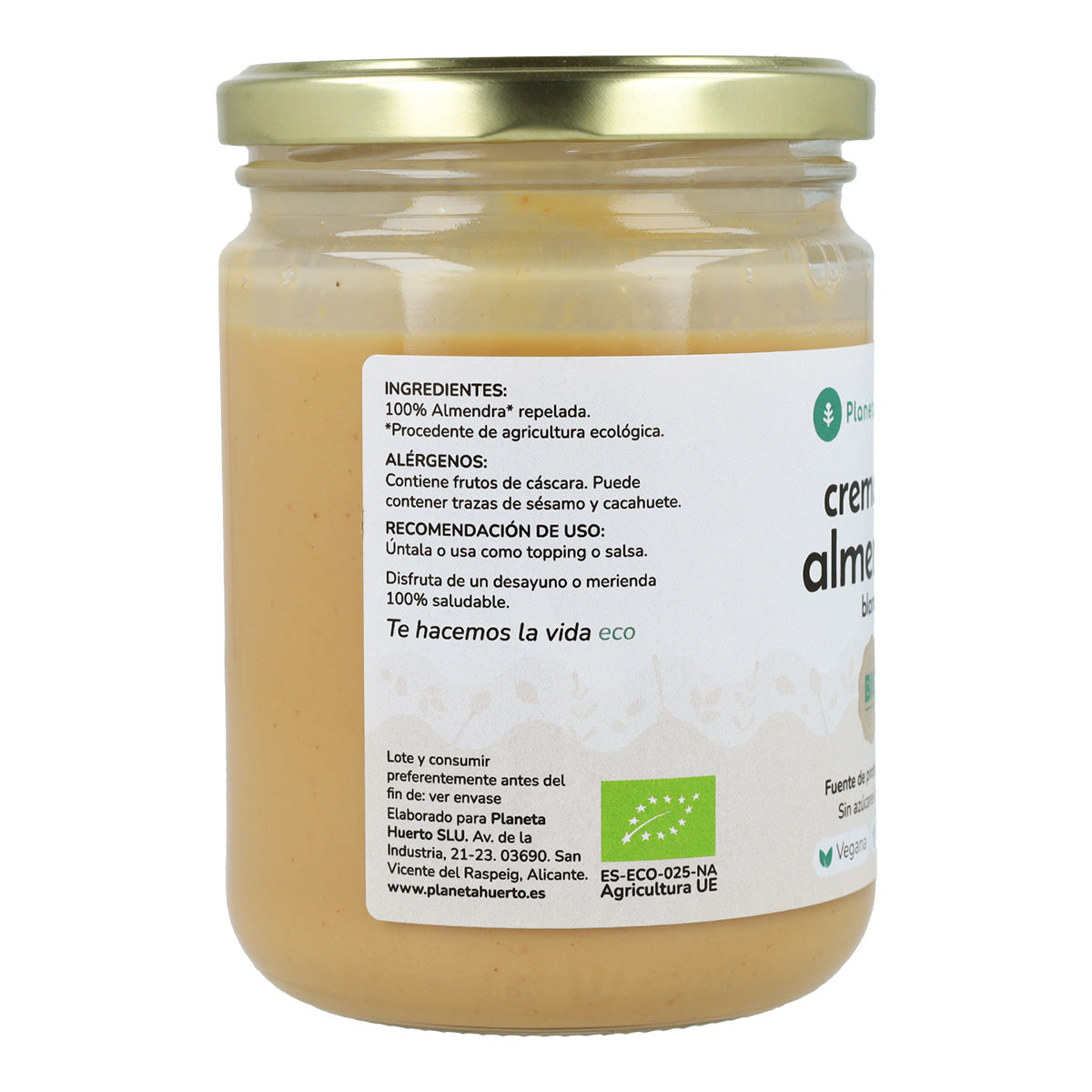 Creme de Amêndoa Branca Biológica Planeta Huerto 350g