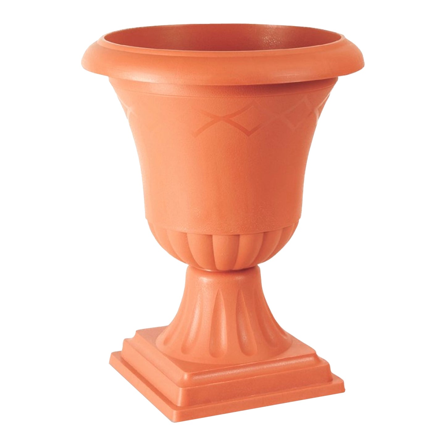 Maceta Ornamental Con Pie Atena 6,75l., Dimensiones (mm) 330x330x400, Color Terracota_0