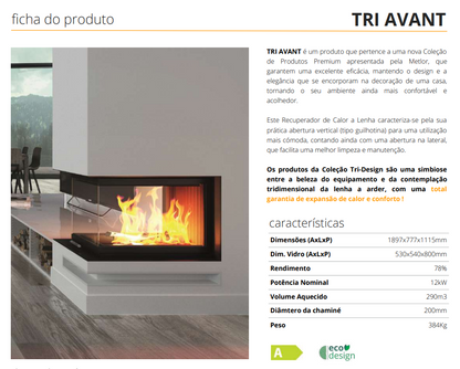 Insertables Con Ventilación A Leña Metlor Modelo Tri Avant_3