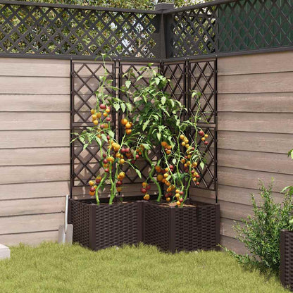 Macetero De Jardín 3 Uds. Marrón 80 X 80 X 143 Cm Pp_2