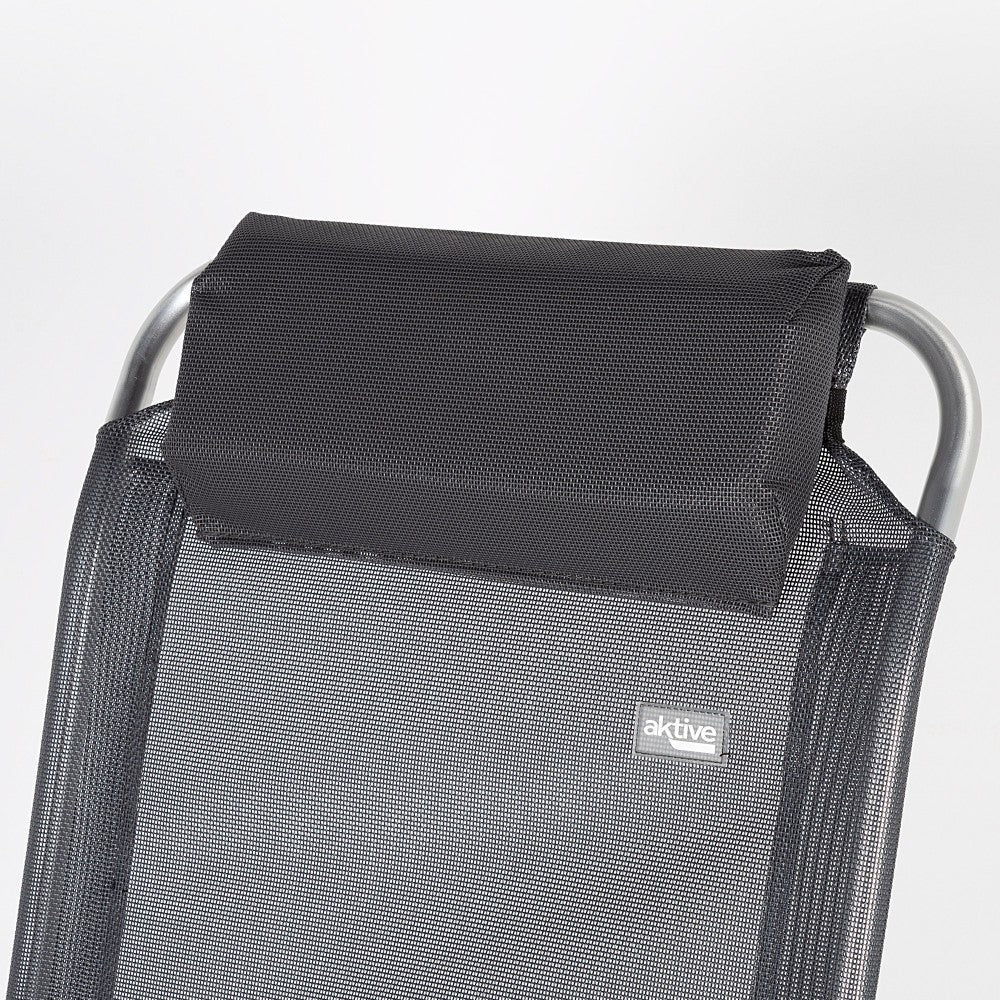 Silla Plegable Camping Multiposición Gris Oscuro C/cojín Aktive_4