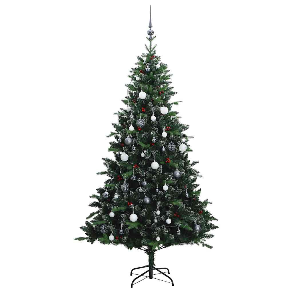 Vidaxl Árbol De Navidad Artificial Con Bisagras 150 Led Y Bolas 150 Cm_3