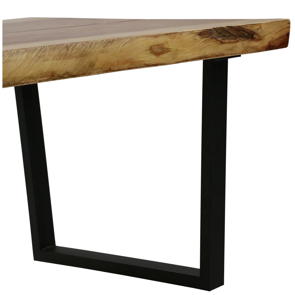 Mesa De Centro De Madera Maciza De Suar 102x56x41 Cm_3