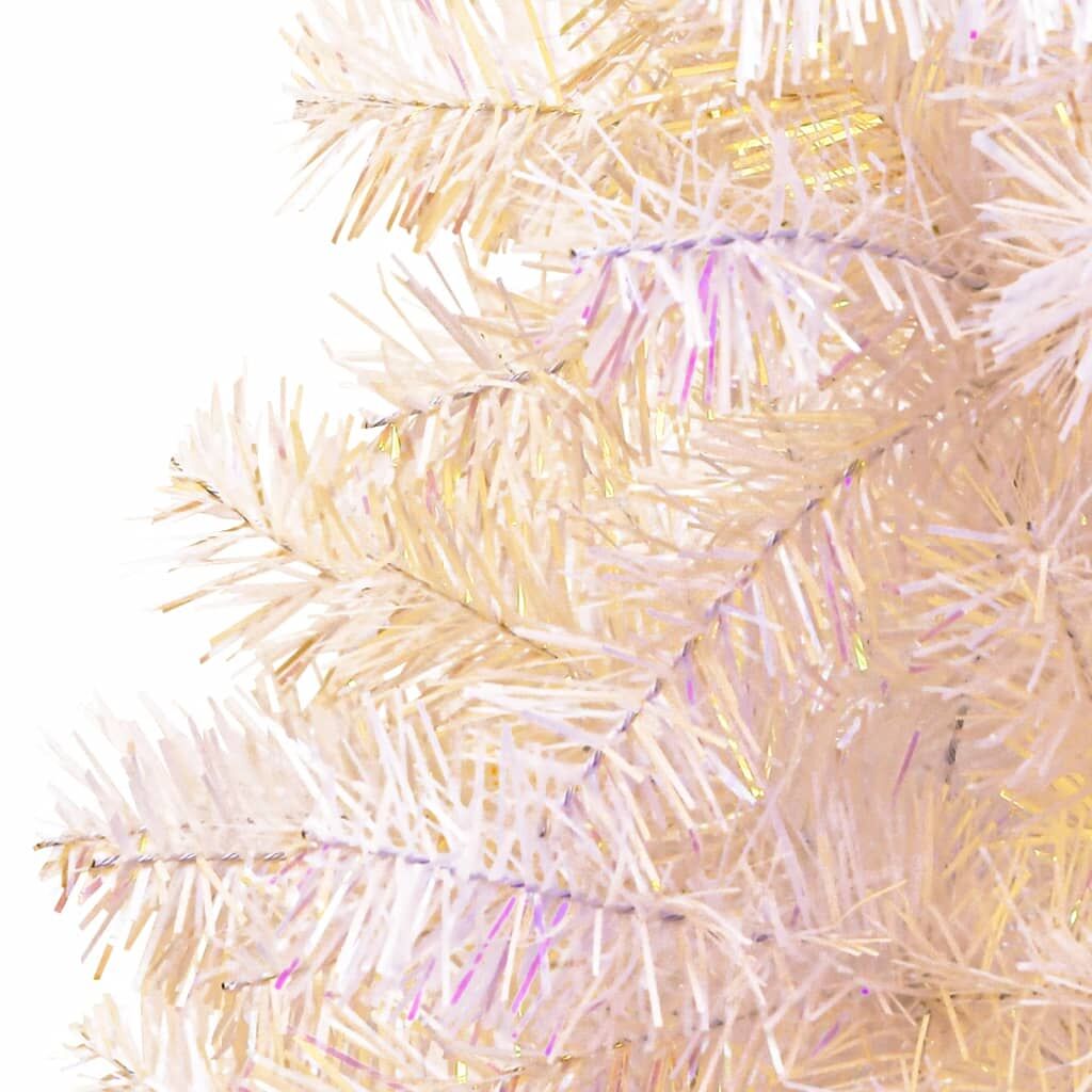 Vidaxl Árbol Navidad Artificial Puntas Iridiscentes Pvc Blanco 150 Cm_1