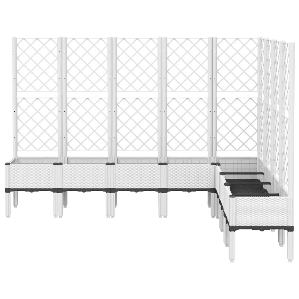Jardinera Con Enrejado Pp Blanco 200x160x142 Cm_2