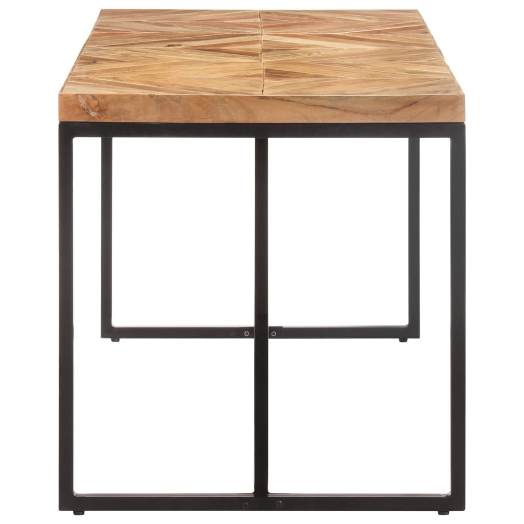 Mesa De Comedor Madera Maciza De Acacia Y Mango 160x70x76 Cm_1