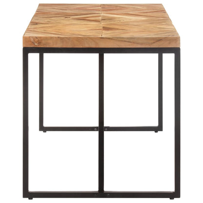 Mesa De Comedor Madera Maciza De Acacia Y Mango 160x70x76 Cm_1