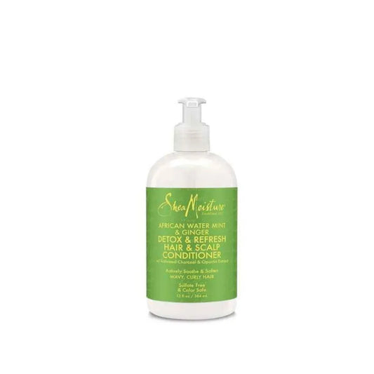 Acondicionador Detox Y Refresca Pelo Y Cuero Cabelludo Aceite De Menta Africana Y Jengibre Shea Moisture 384ml_0