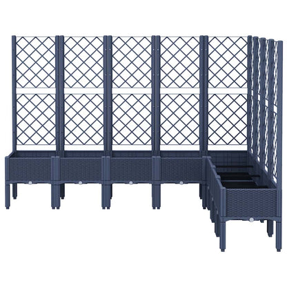 Jardinera Con Enrejado Pp Azul Gris 200x160x142 Cm_2