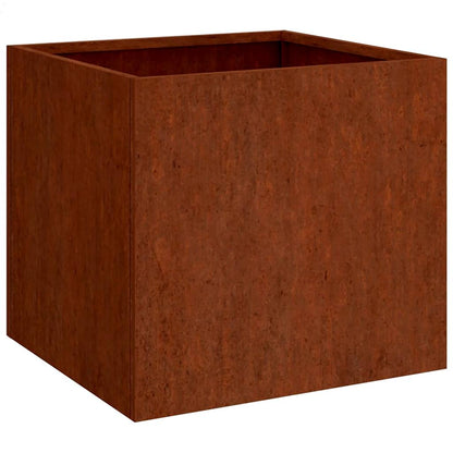 Jardinera De Acero Corten 42x40x39 Cm_0