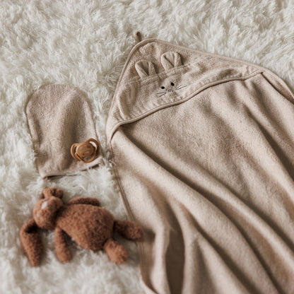 Capa De Baño Bamboo Xl Para Bebés Conejito Beige_5
