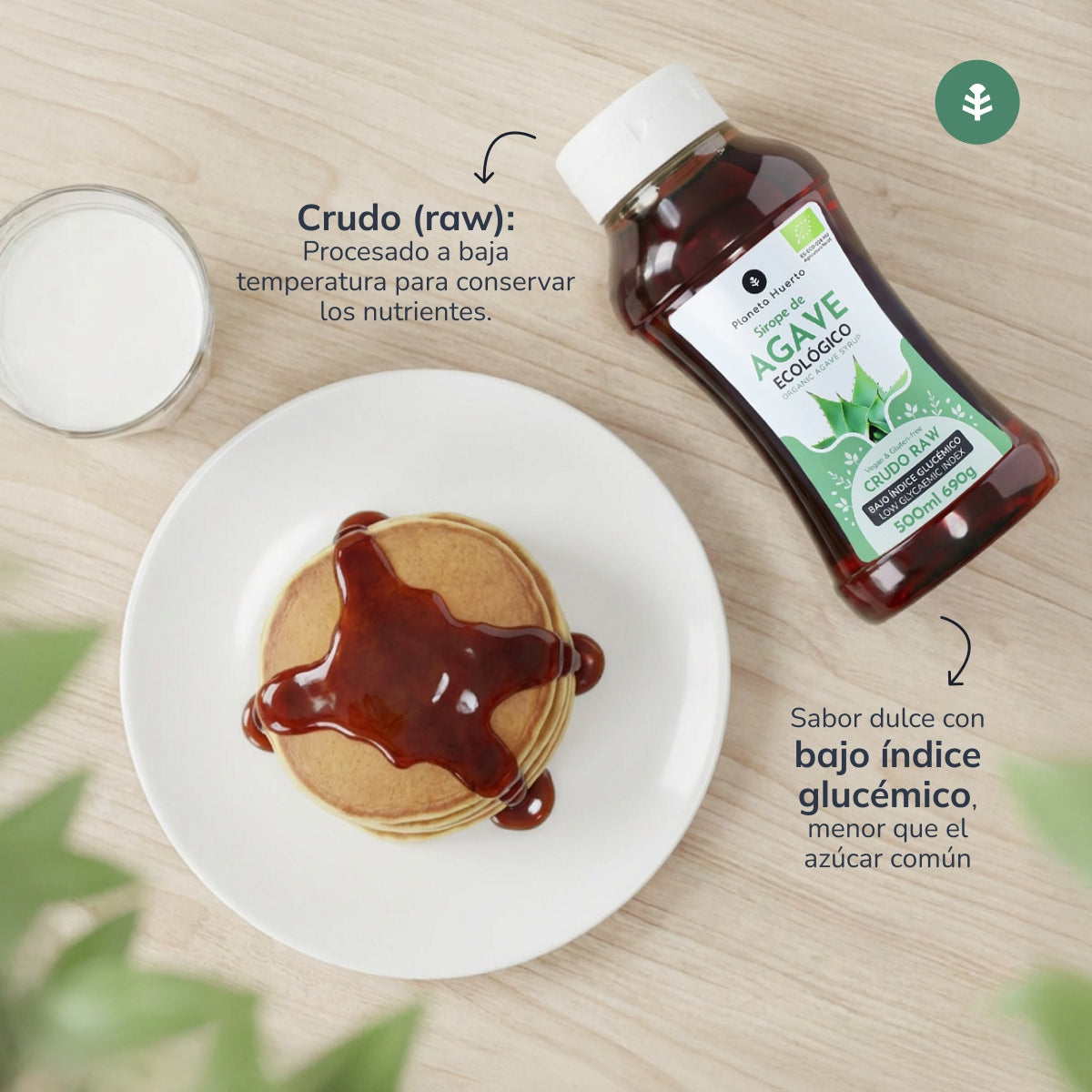 Xarope de Agave Cru Biológico Planeta Huerto 500 ml