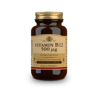 Vitamina B12, 50 cápsulas vegetais de 500μg (Cereja)