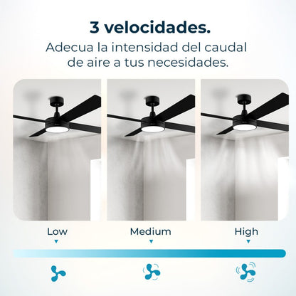 Cecotec Ventilador De Techo Con Luz Ventilador De Techo Energysilence Aero 5200 Black Line_3