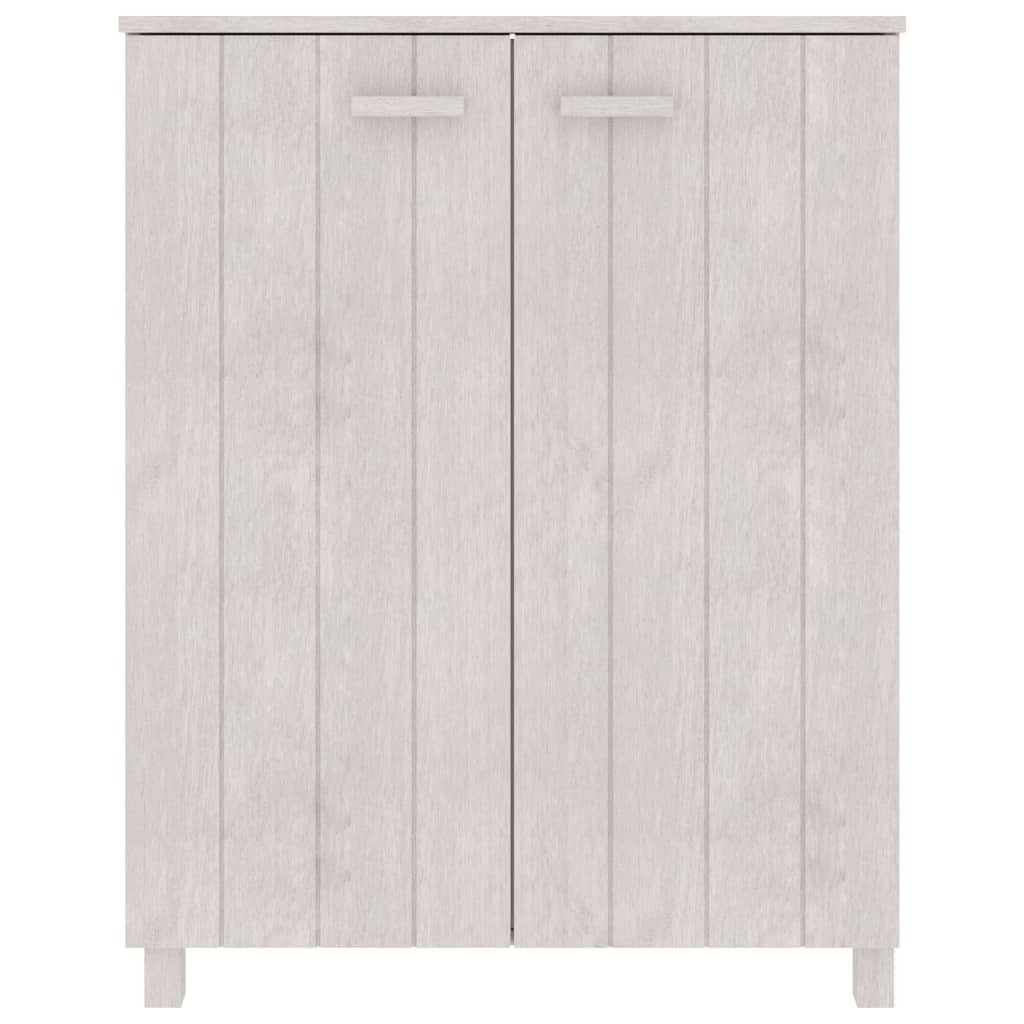 Zapatero Hamar Madera Maciza De Pino Blanca 85x40x108 Cm / Vetonek_1