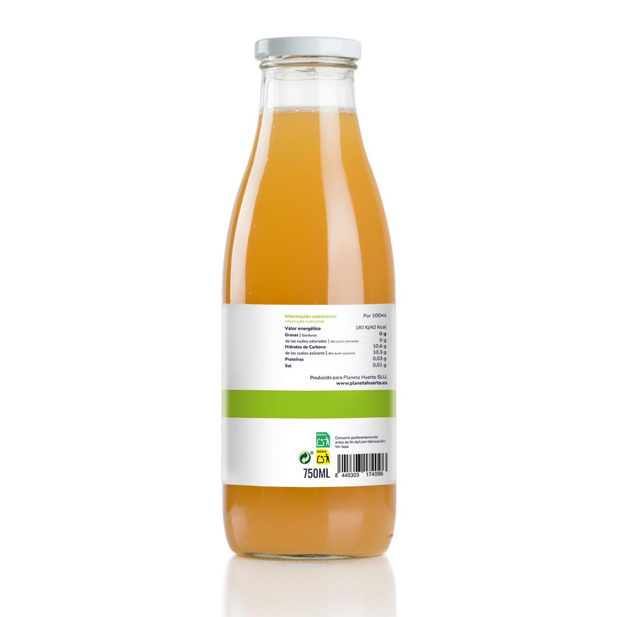 Sumo de maçã 100% extraído do Eco Planeta Huerto 750ml