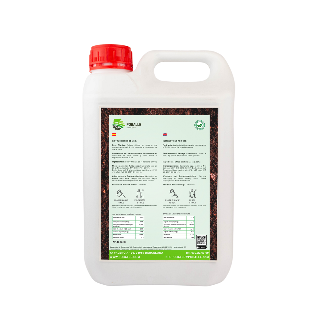 Melaza De Remolacha Abono Líquido Orgánico Poballe 6kg_1